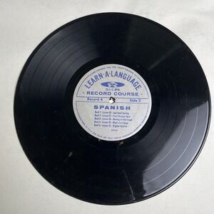 1955 Learn Spanish Record 4 – Language Course Vinyl 33-1/3 RPM Vintage‎